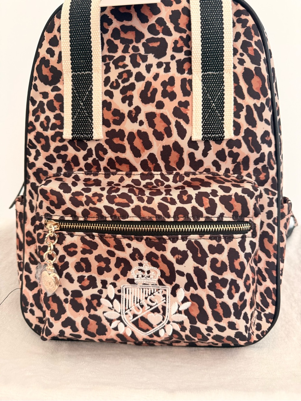 Juicy Couture Leopard Print Mini Backpack - Pink Brown